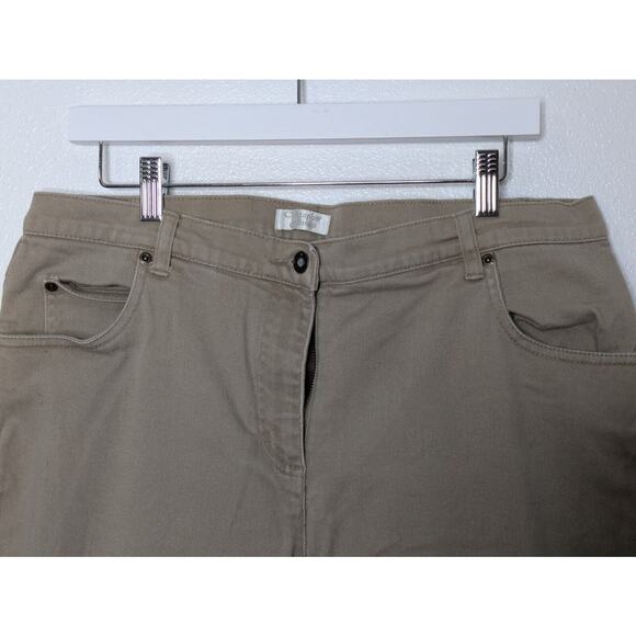 Christopher & Banks Women’s Tan Stretch Crop Pants Size 14 - Picture 4 of 9